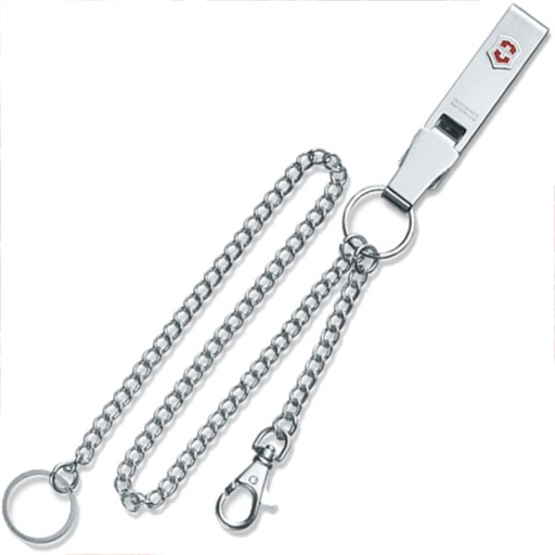 [VI/4.1860] Victorinox - Pince Ceinture "Multiclip" avec 2 chainettes